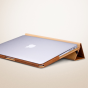 Фирменный премиальный чехол-обложка  с подставкой для Apple MacBook Pro 13 with Retina display Early 2015 ( MF839 / MF841 / MF840 / MF843) 13.3 из натуральной кожи розовый